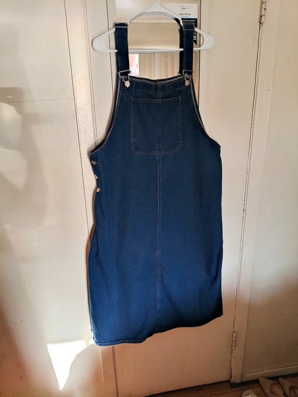 SHEIN Denim Maxi Overall Dress in Blue Like New